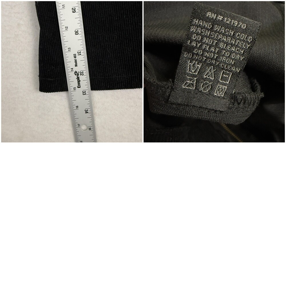 Vtg Y2K JEALOUS TOMATO Jumpsuit Bell Bottom Flare Stretch Corduroy Black Size XS - Picture 16 of 16